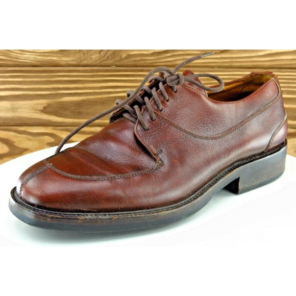 Cole Haan Shoes Sz 8.5 M Round Toe Brown Derby Oxfords Leather Men 14172 - Picture 1 of 9